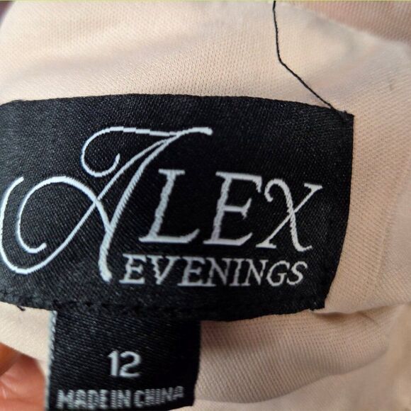 Alex Evenings Gold Lace Maxi Dress 12 - Picture 8 of 8